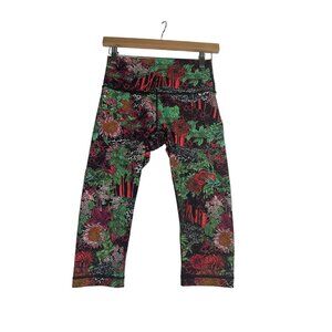 Lululemon Wunder Under High Rise Floral Print Leggings size‎ 6 Multicolor